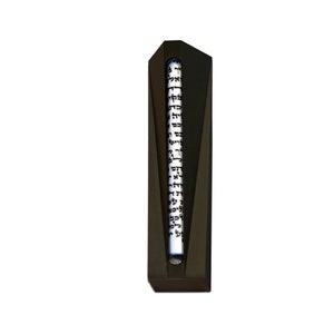 Farbenfroher moderner eloxierter Aluminium Mezuzah Koffer mit Glasröhrchen - Modernes Einweihungsgeschenk