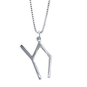 Delicate Sterling Silver Geometric Chai Pendant, Unique Shape Chai Necklace, Modern Silver Chai, Chai Necklace, Jewish gifts from Israel