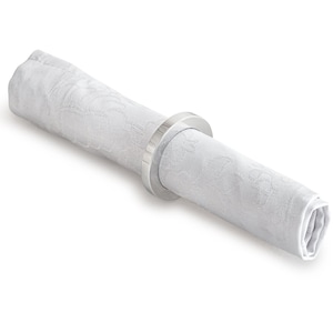 Klassische & glänzende Aluminium Serviettenringhalter Ringe mit Gehämmerter Oberfläche