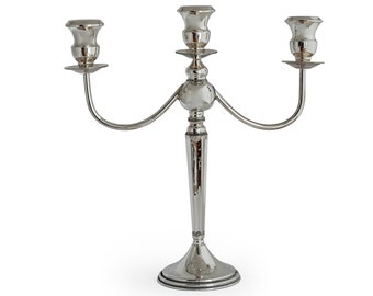 Sterling Silver Vintage Style Three Arms Candelabra