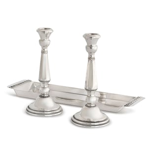 Świeczniki Sabbat Sterling Silver - 5 niestandardowych rozmiarów - Classic Judaica