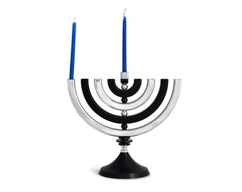 Personalisierte Kinetische Aluminium Chanukka Menorah - Jüdisches Weihnachtsgeschenk