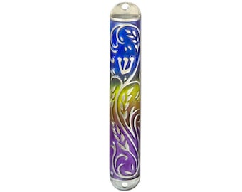 Colorful & Nature Inspired Mezuzah Case - Weather Resistant - Jewish Wedding and Housewarming Gift