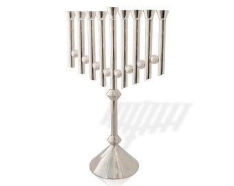 Modern 925 Sterling Silver Extra Large Hanukkah Menorah