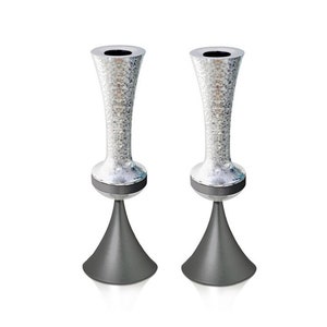 Colorful Candlesticks, Jewish Wedding Candlesticks, Modern Hammered Anodized Aluminum Candlesticks - Jewish Wedding Gift, Bat Mitzvah gift