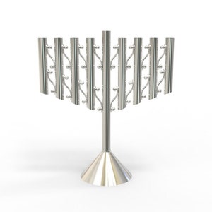 Contemporary Design Large Chabad Menorah from Sterling Silver