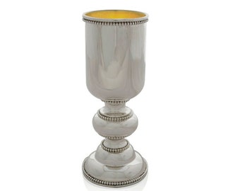 Unique 925 Sterling Silver Kiddush Cup with Personalized Engraving - Anniversary Special Gift