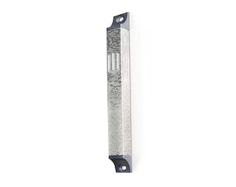Hammered Mezuzah Case, for 12 cm parchment, Shiny Silver look Mezuzah, Modern Judaica gift, Made in Israel, Mezuzah rectangle shape, SALE