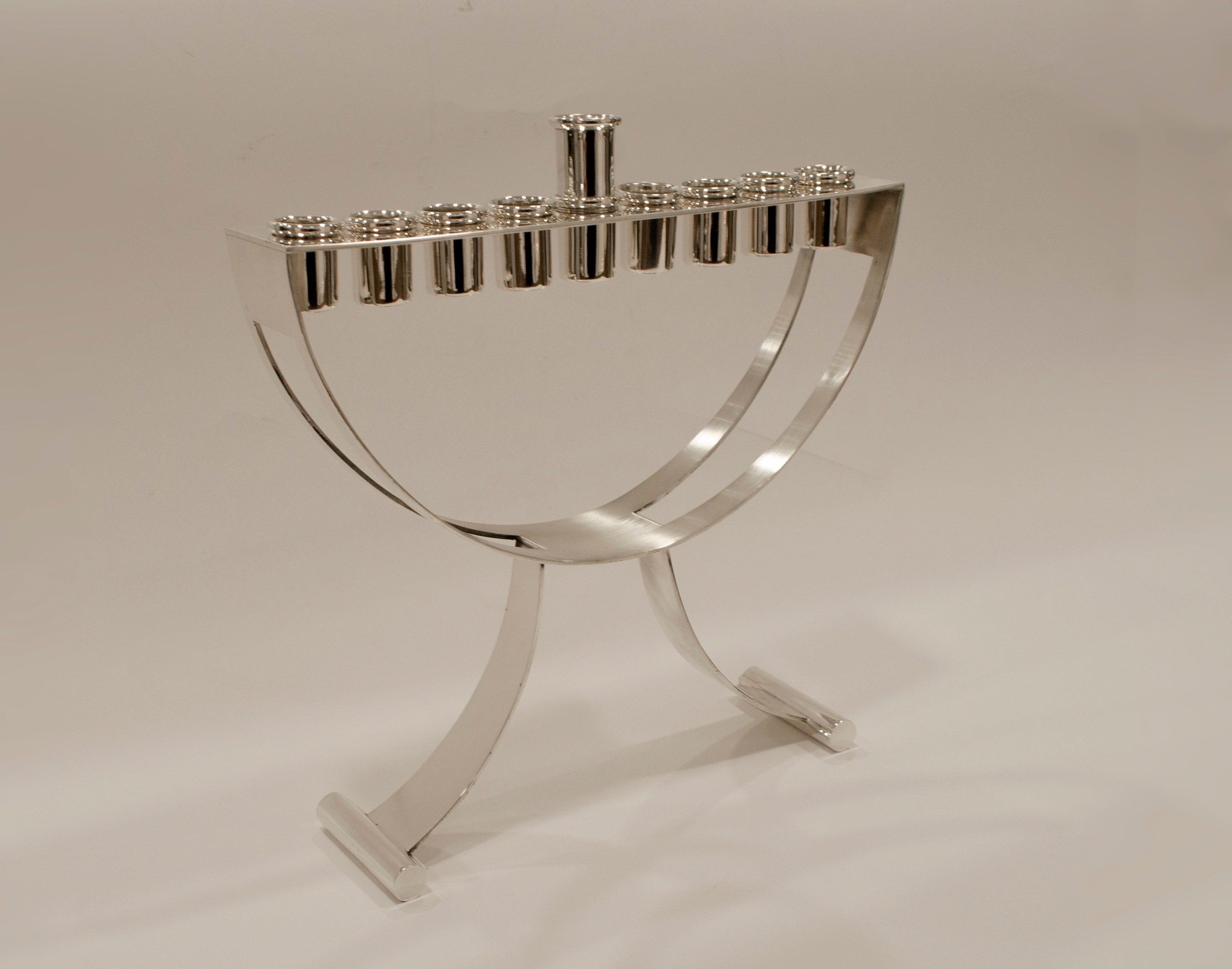 Modern Hanukkah Menorah Contemporary style 925 Sterling Etsy