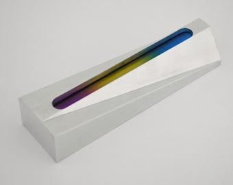 Unique Modern Anodized Aluminum Colorful Mezuzah Case - Colorful Modern Judaica Gift