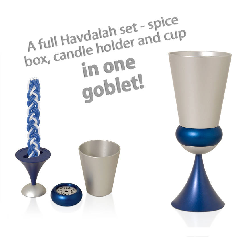 Modern Aluminum Havdalah Kiddush Cup With Full Havdalah Set Etsy