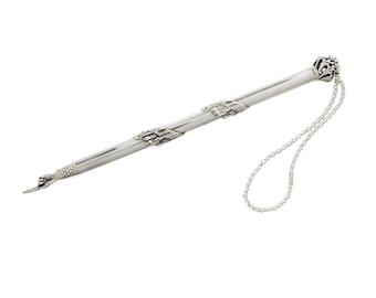 Unique 925 Sterling Silver Torah Pointer (Yad Torah) with Jerusalem Pattern - Perfect Jewish Holiday Gift