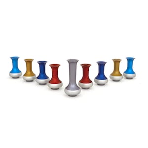 Colorido e impresionante Hanukkah Menorah Vase Shaped and Aluminum Dreidel - Regalo de la familia judía