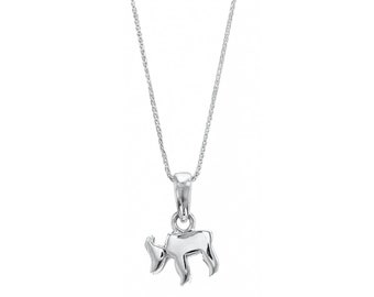 Tiny Thick Chai Necklace Crafted in 925 Sterling Silver