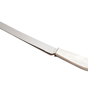Hammered Challah Knife made from 925 Sterling Silver, Rosh Hashanah gift.