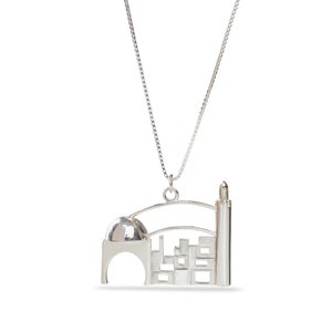 Large 925 Sterling Silver Jerusalem Necklace