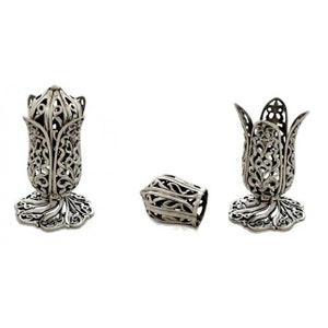 Unique & Stunning Tulip Shaped Havdalah Spice Box Made of 925 Sterling Silver - Modern Judaica Art