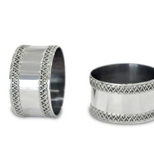925 Sterling Silber Serviettenhalter mit zarten filigranen Design