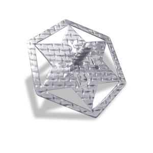 Hammered Sterling Silver Star of David Hollow Dreidel for Hanukkah