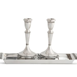Sterling Silver Elegant looking Shabbat Candlesticks made of handmade delicate filigree Jewish Wedding gift, Nadav Art