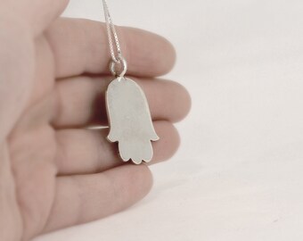 Collana in argento sterling con mano di Fatima, ciondolo