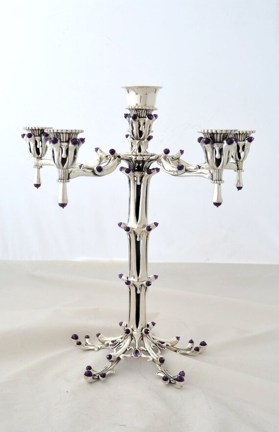 Sterling silver candelabra sale