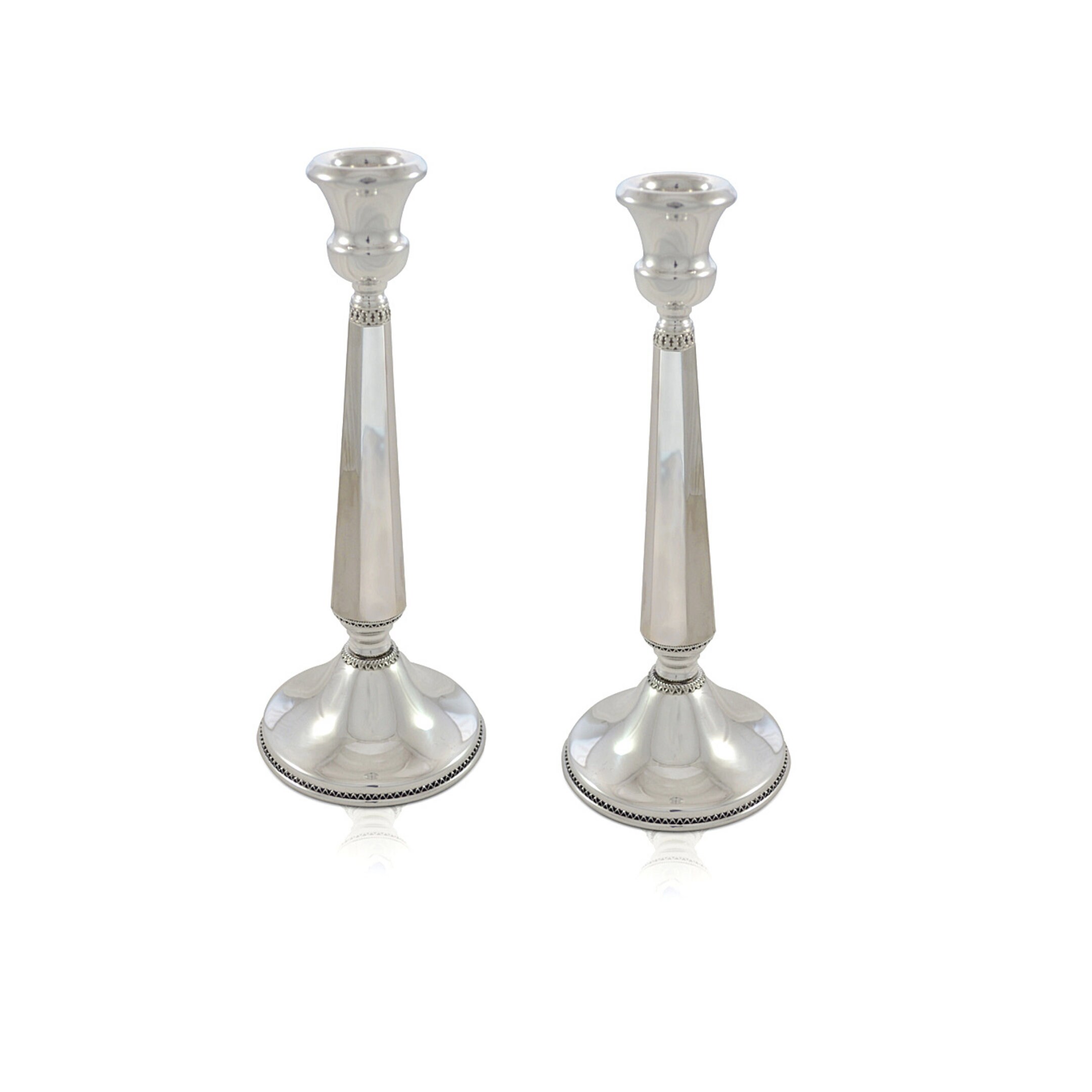 Antique sterling silver shabbat candlesticks store