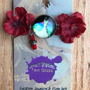Unicorn Flower Barrette