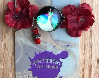 Unicorn Flower Barrette