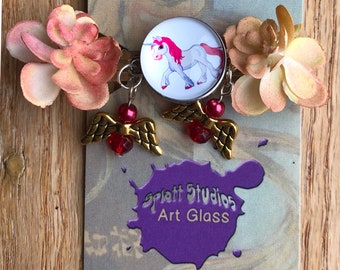 Unicorn Flower Barrette