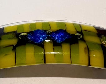 Dichroic Fused Glass Barrette