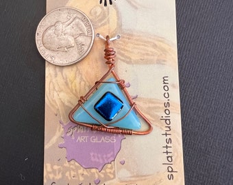 Dichroic Fused Glass Pendant