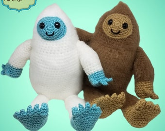 PDF Instant Download Crochet Bigfoot and Yeti Plush Pattern, Plush Toy, Yeti and Bigfoot Stuffed Animal, Sasquatch