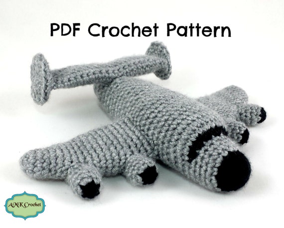 Instant Download Crochet Amigurumi Plane Plush Pattern B 24