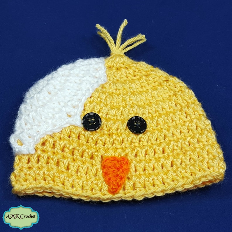 Instant Download Crochet Newborn Easter Egg Chick Hat and Cocoon Photo Prop Pattern, Baby Boy and Baby Girl Easter Outfit Crochet Pattern image 2