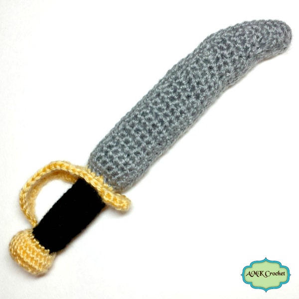 Instant Download Crochet Newborn Pirate Sword Photo Prop Pattern, Baby Pirate Costume Sword Prop PDF Crochet Pattern