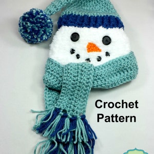 Pattern Crochet Newborn Snowman Hat, Scarf, and Cocoon Set, Crochet Newborn Snowman Photo Prop, Babies First Christmas Crochet Pattern image 4