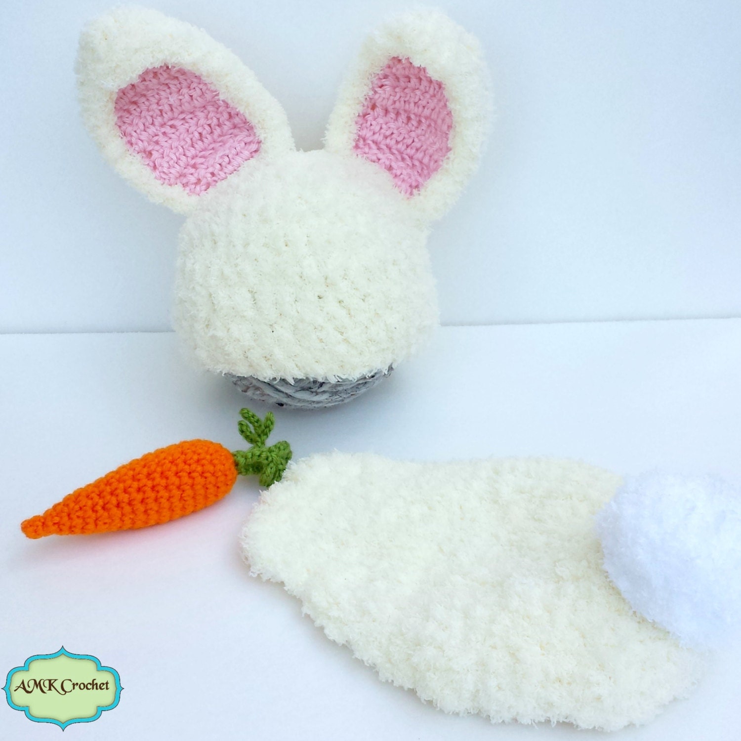 CROCHET PATTERN Crochet Newborn Fuzzy Bunny Hat and Cape Set | Etsy