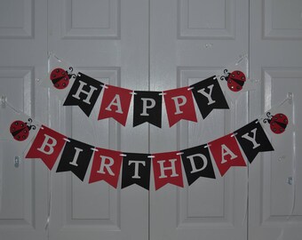 Ladybug Birthday Banner, Ladybug Happy Birthday Banner, Ladybug First Birthday, Ladybug Decorations, Ladybug Photo Prop, Ladybug Party