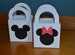 12 Minnie or Mickey Mouse Inspired Favor Boxes / Bags - Minnie or Mickey Mouse Birthday Party 