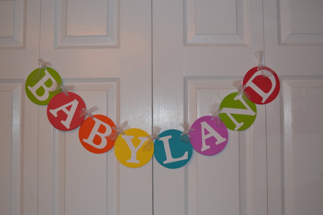 Babyland Baby Shower Banner Candyland Baby Shower Mom to Be Etsy