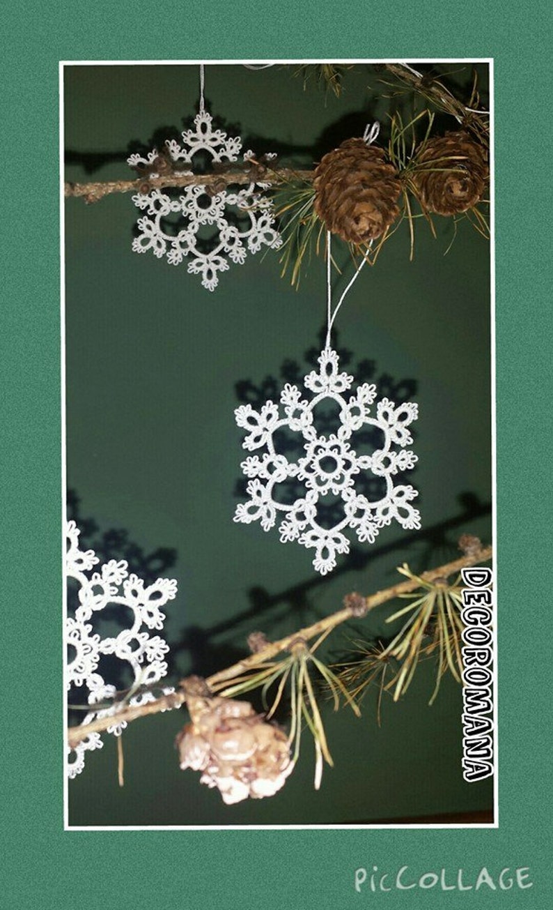 Snowflake tatting Pattern by Decoromana PDF - Etsy