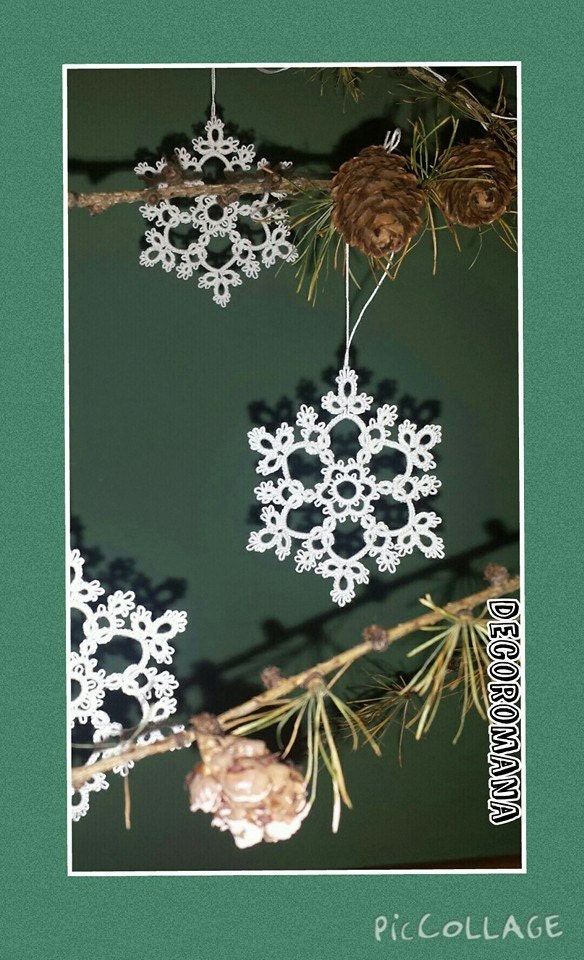 Snowflake tatting Pattern by Decoromana PDF Etsy