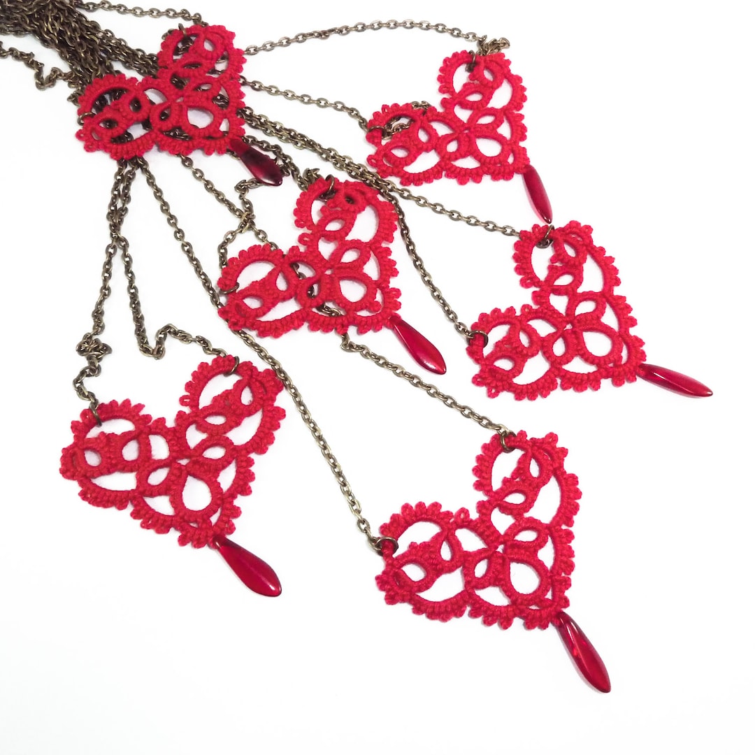 Tatting Pattern tatted Heart by Decoromana PDF Etsy