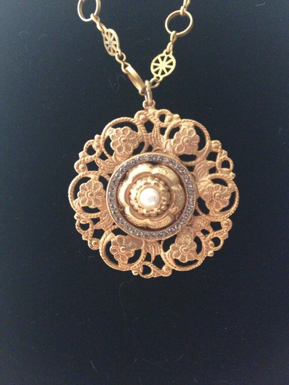 Items similar to La Vie Parisienne Jewelry Gold Necklace on Etsy