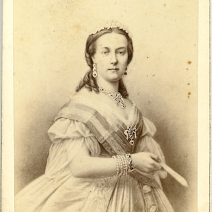 CDV of Queen Maria Henriette Anne of Austria carte de visite by Neurdein of Paris