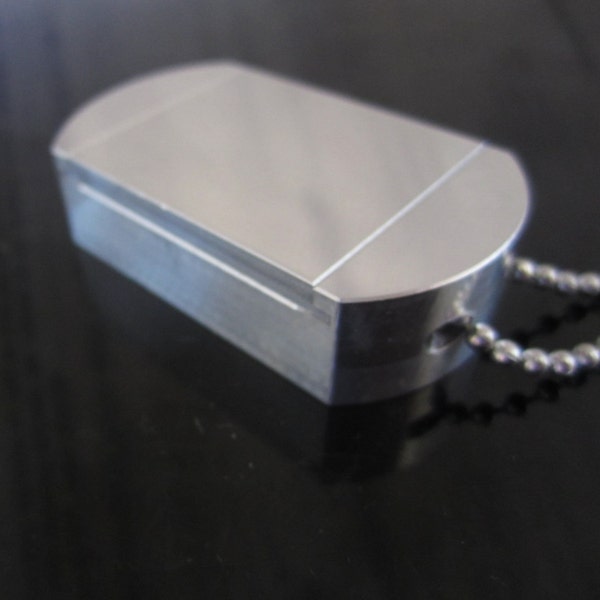 DogTag Pilulier Mil Spec Aluminium Ouverture latérale