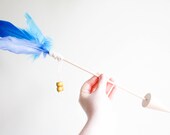 Wood Arrow Blue Turquoise Navy Tribal Nursery Decor Baby Crib Feather Decoration Wall Hanging Photography Prop