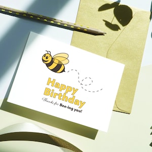 Bumblebee Birthday Card