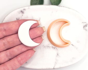 Crescent Moon Clay Cutter: Polymer Clay Shape Cutting Tool. Jewellery Makers of Earrings & DIY Crafts
